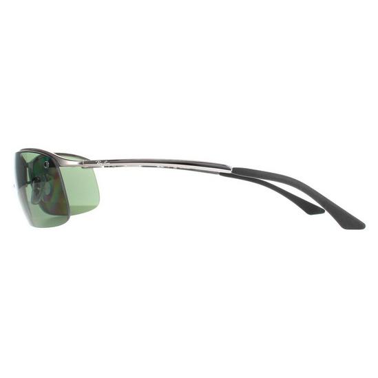 Ray-Ban Wrap Gunmetal Polarized Green Top Bar 3183 Sunglasses 3