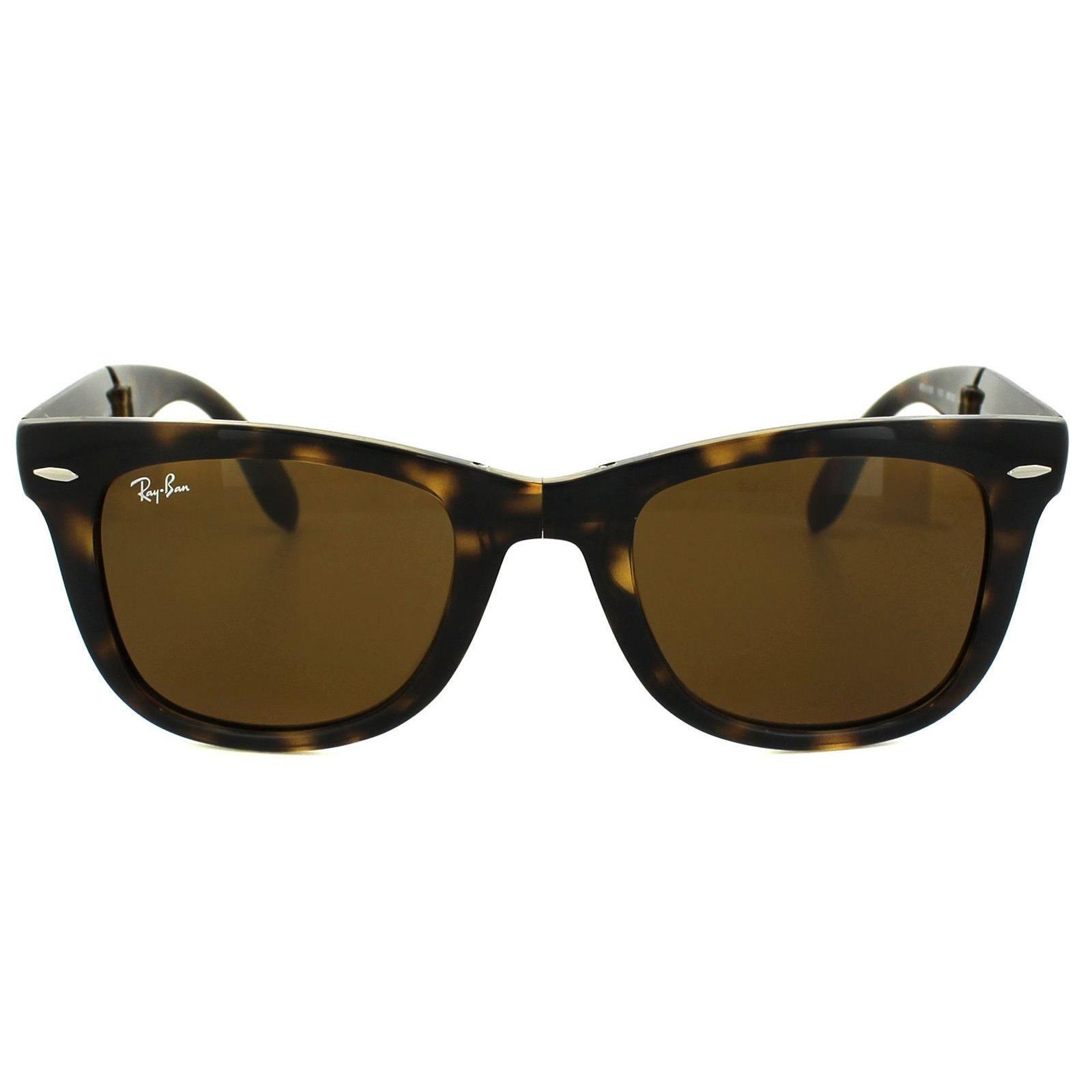 Rectangle Tortoise Brown Folding Wayfarer 4105 Sunglasses