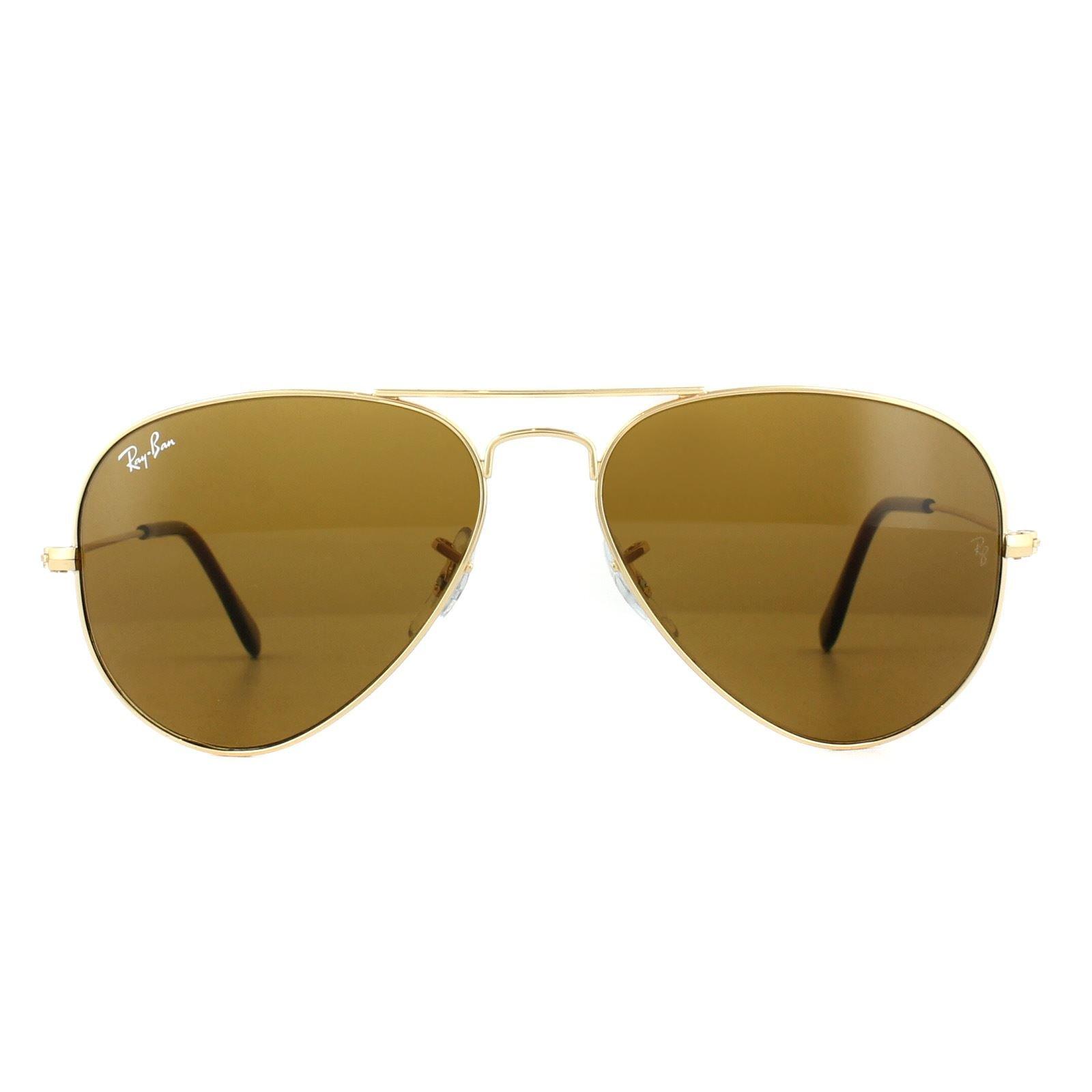 Aviator Gold Brown Sunglasses