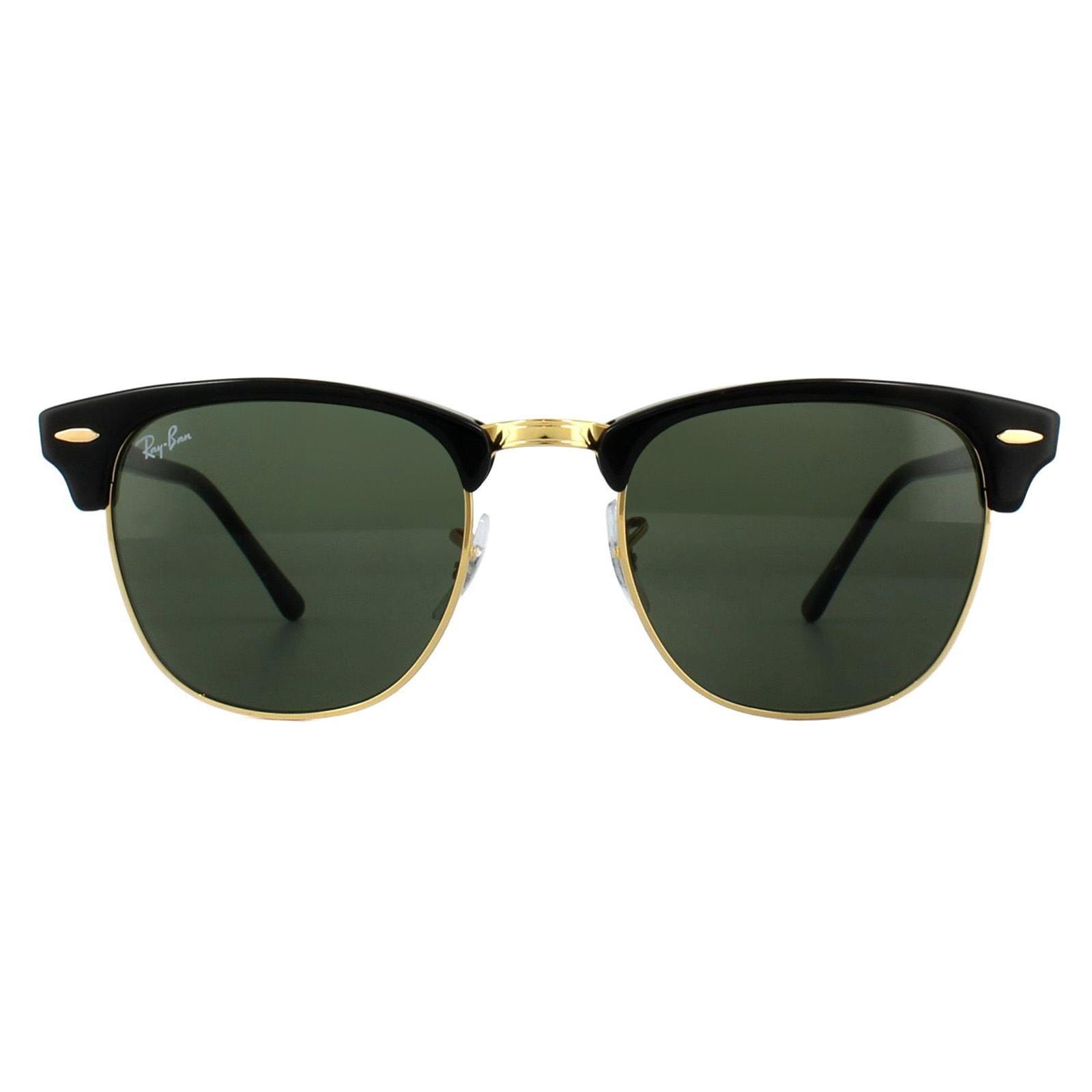 Round Black Green Clubmaster 3016 Sunglasses
