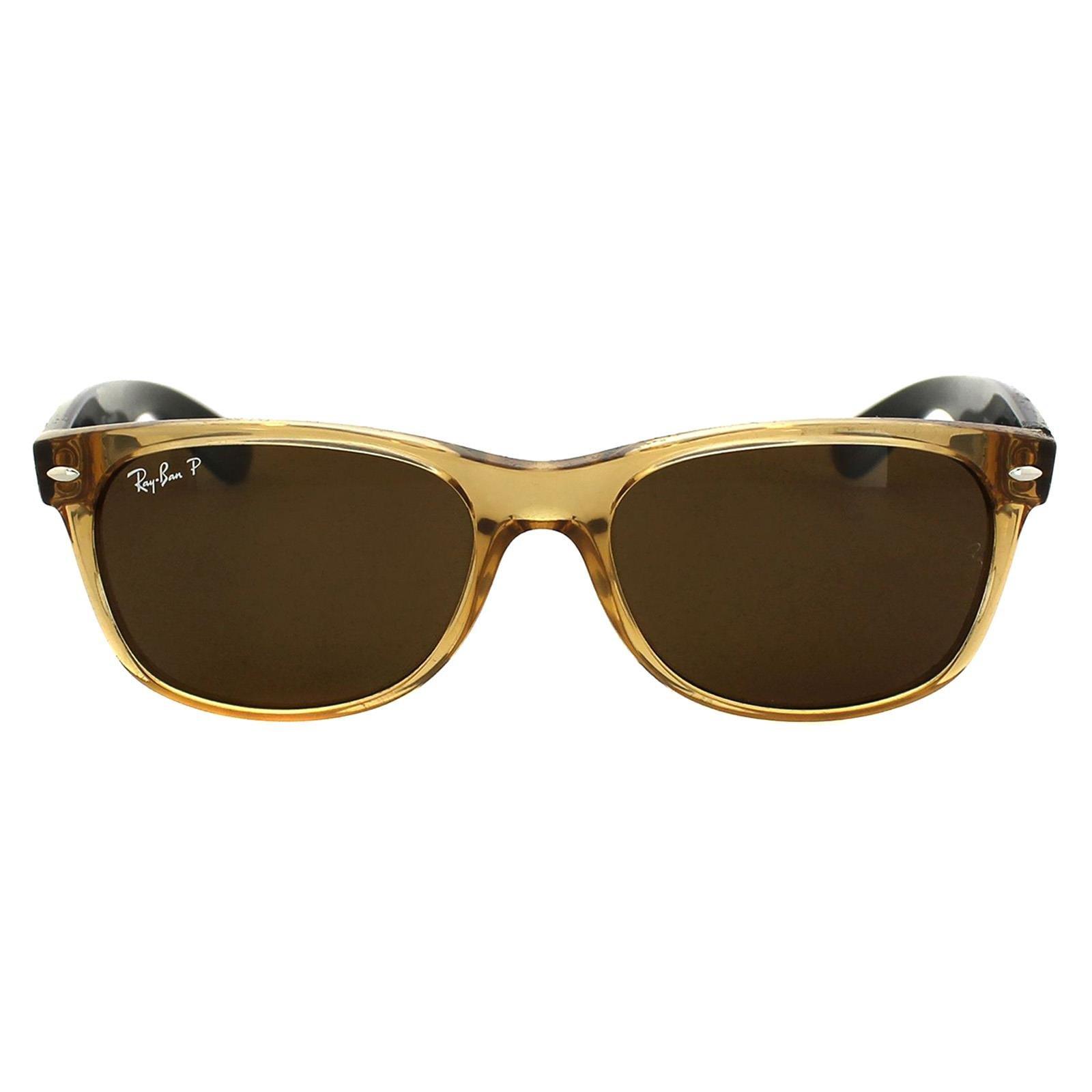 Rectangle Honey Crystal Brown Polarized Sunglasses