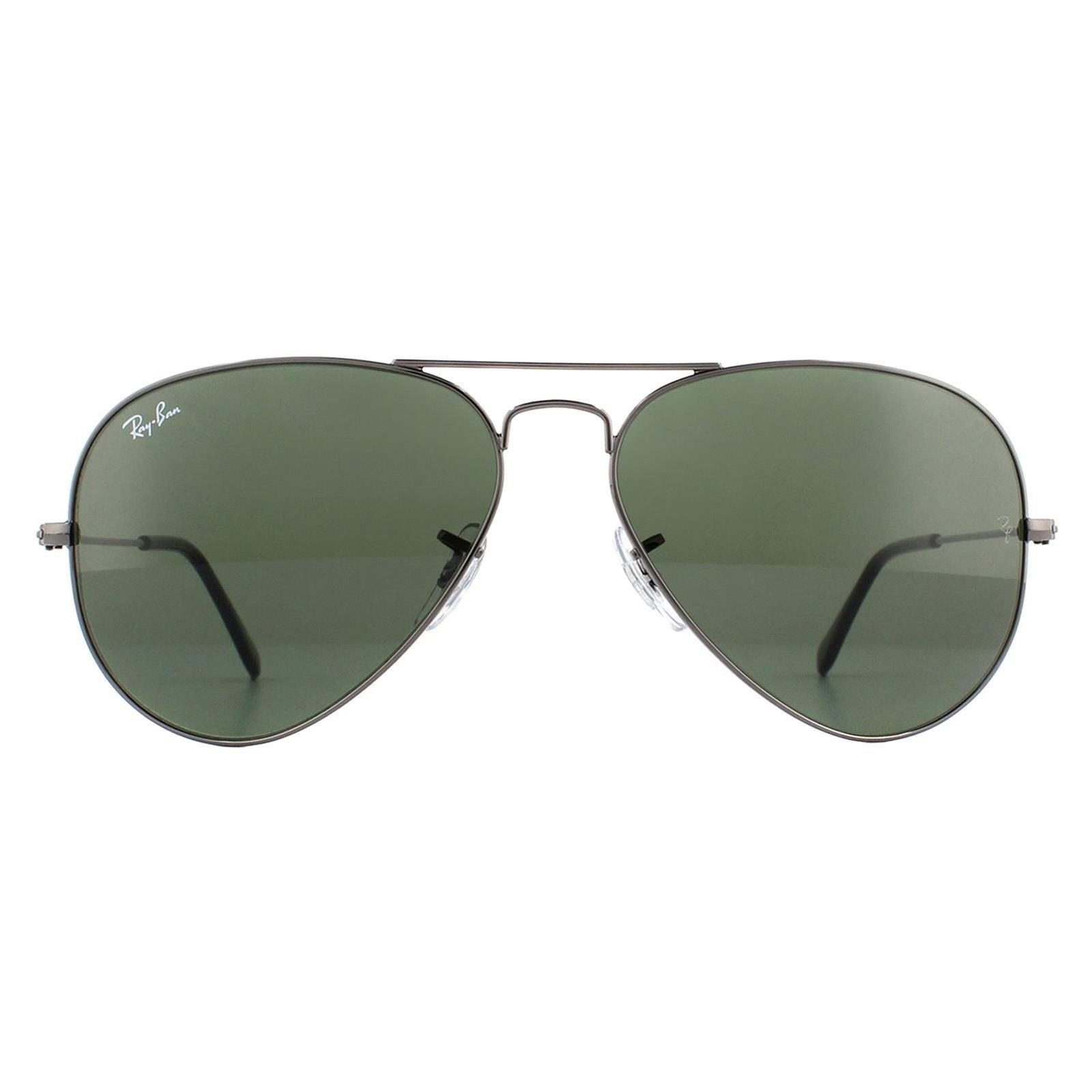 Aviator Gunmetal Green Aviator 3025 Sunglasses