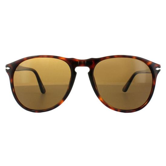 Persol Round Havana Crystal Brown Polarized Sunglasses 1