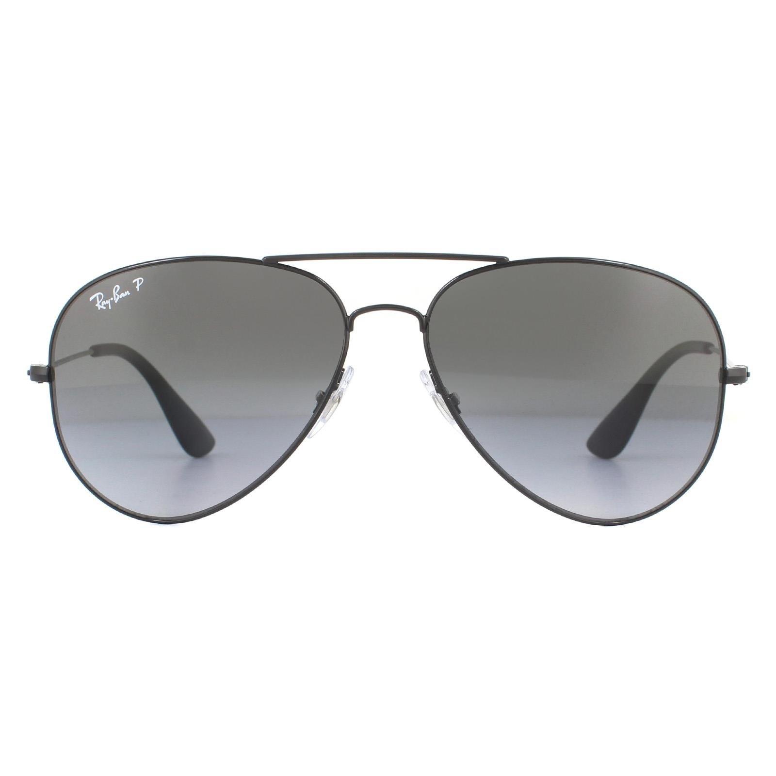 Aviator Black Grey Polarized Sunglasses