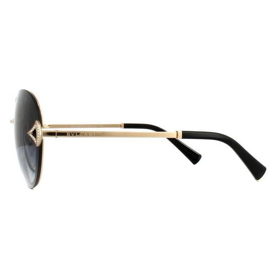 Bvlgari Oval Pink Gold Grey Gradient Sunglasses 3