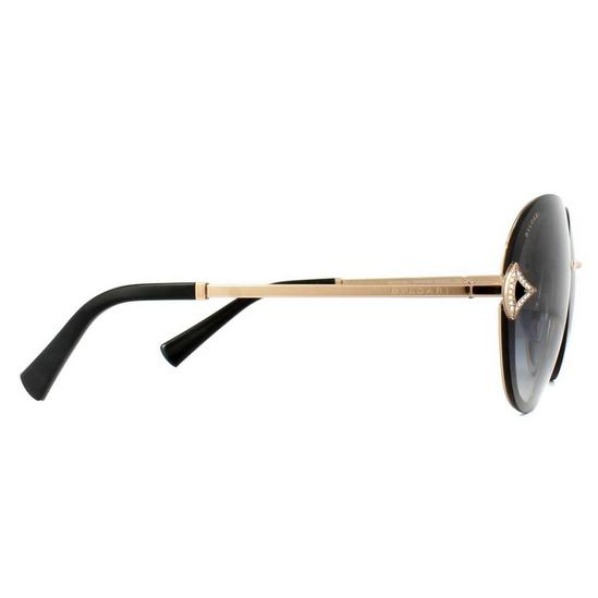Bvlgari Oval Pink Gold Grey Gradient Sunglasses 4