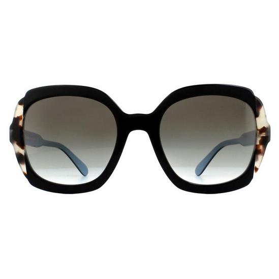 Prada Square Black Azure Spotted Brown Grey Gradient Sunglasses 1