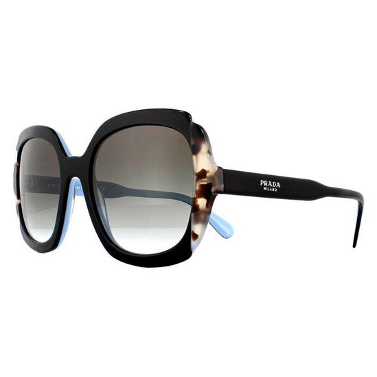 Prada Square Black Azure Spotted Brown Grey Gradient Sunglasses 2