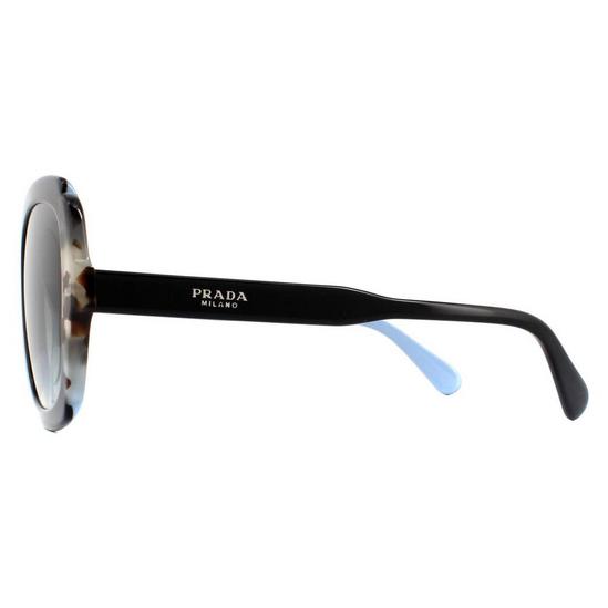 Prada Square Black Azure Spotted Brown Grey Gradient Sunglasses 3
