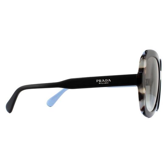 Prada Square Black Azure Spotted Brown Grey Gradient Sunglasses 4