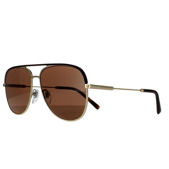Bvlgari Aviator Brown and Matte Pale Gold Brown Sunglasses 2