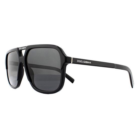 Dolce & Gabbana Aviator Black Dark Grey Sunglasses 2