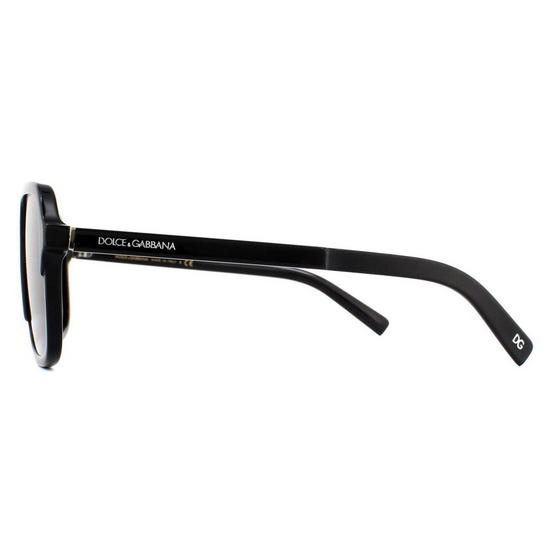Dolce & Gabbana Aviator Black Dark Grey Sunglasses 3