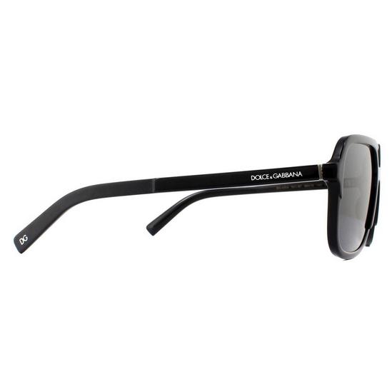 Dolce & Gabbana Aviator Black Dark Grey Sunglasses 4
