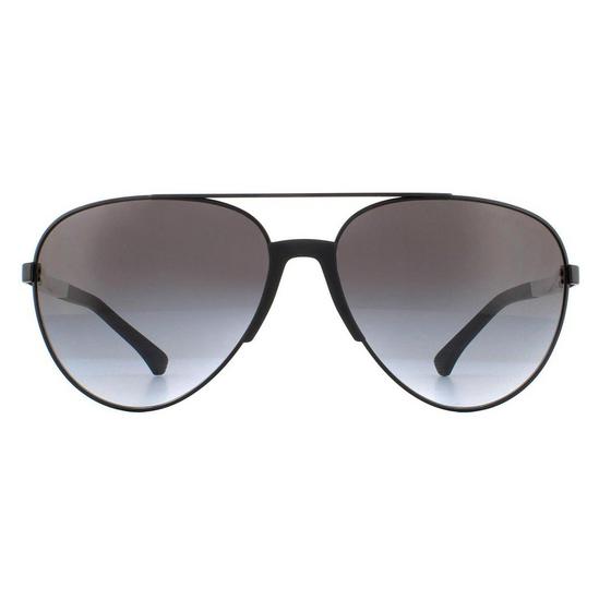 Emporio Armani Aviator Matte Black Grey Gradient Sunglasses 1