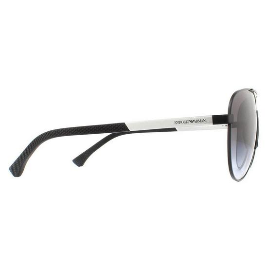 Emporio Armani Aviator Matte Black Grey Gradient Sunglasses 3