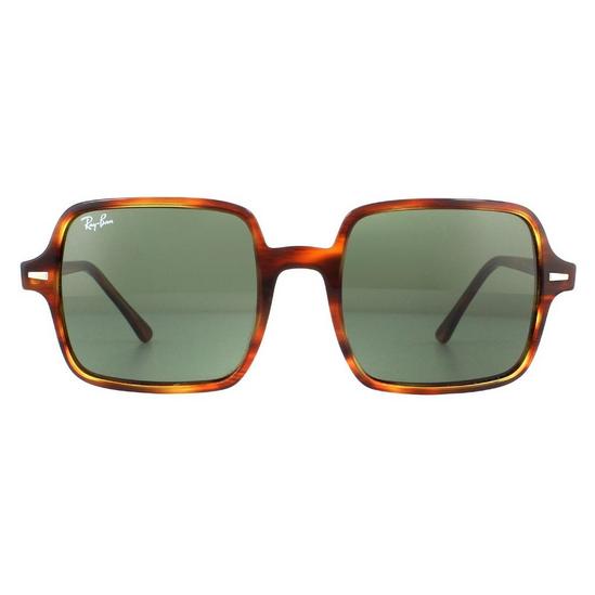 Ray-Ban Square Striped Havana Green Classic G-15 Sunglasses 1