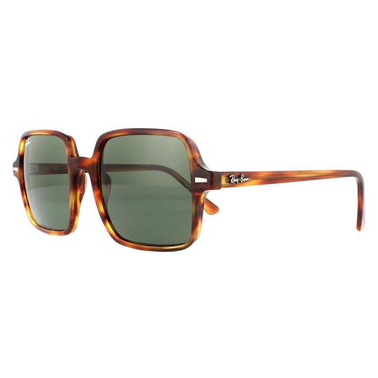 Ray-Ban Square Striped Havana Green Classic G-15 Sunglasses 2