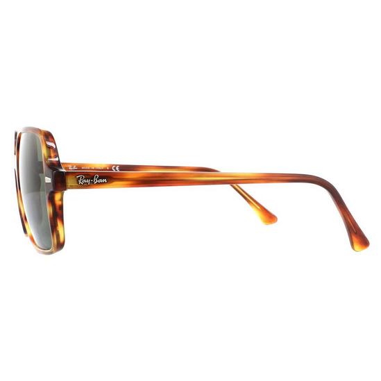 Ray-Ban Square Striped Havana Green Classic G-15 Sunglasses 3