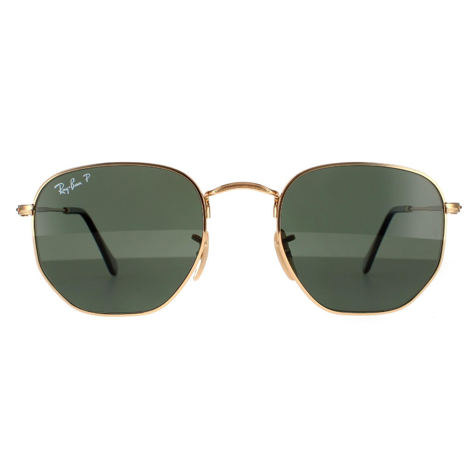 Square Gold G-15 Green Polarized Sunglasses