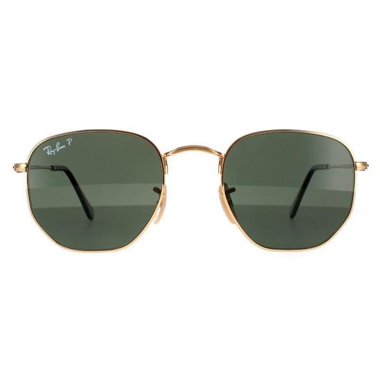 Ray-Ban Square Gold G-15 Green Polarized Sunglasses 1