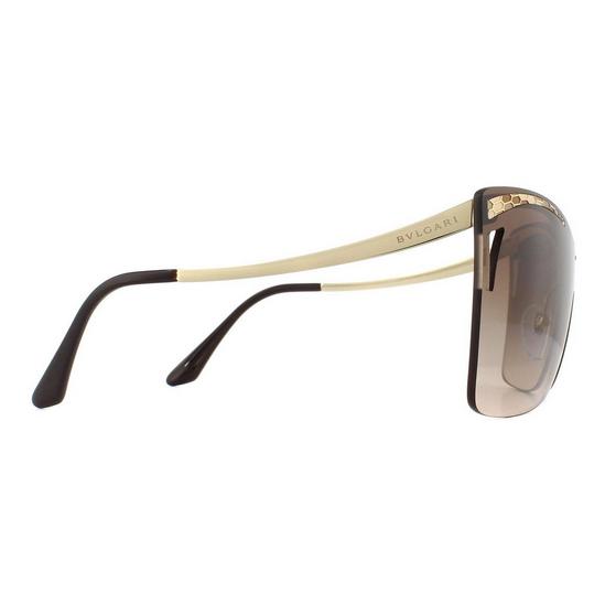 Bvlgari Shield Pale Gold Brown Gradient Sunglasses 4