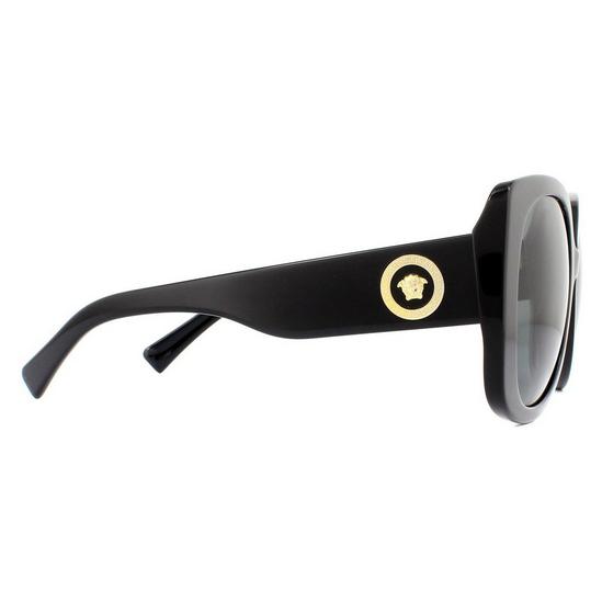 Versace Square Black Dark Grey Sunglasses 4