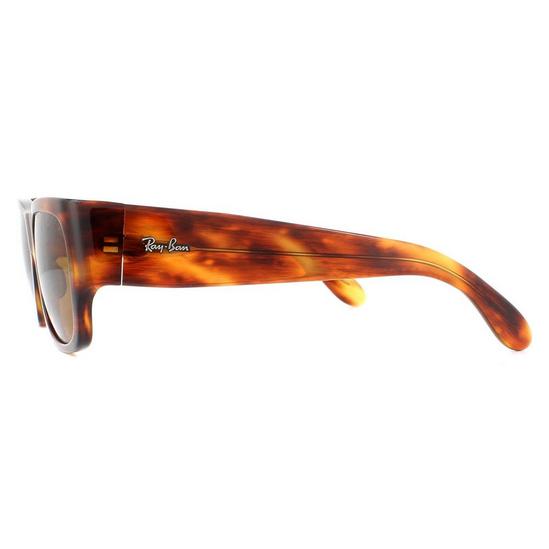 Ray-Ban Square Striped Havana Brown B-15 Sunglasses 3