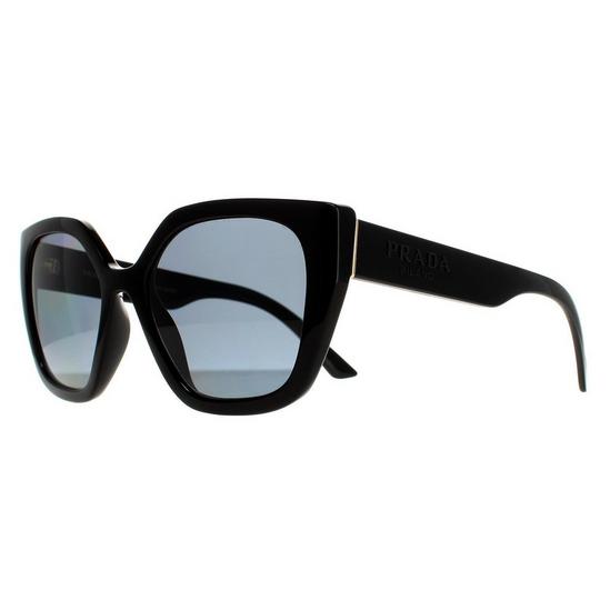 Prada Rectangle Black Grey Polarized PR24XS Sunglasses 2