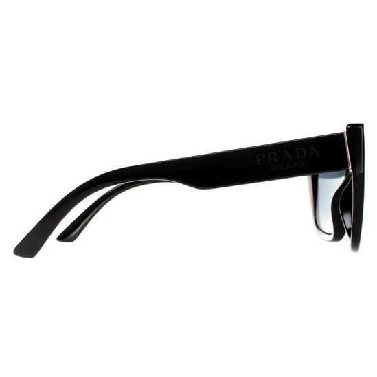 Prada Rectangle Black Grey Polarized PR24XS Sunglasses 4