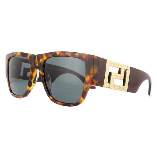 Versace Rectangle Havana Dark Grey Sunglasses 2