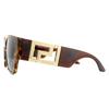 Versace Rectangle Havana Dark Grey Sunglasses thumbnail 3