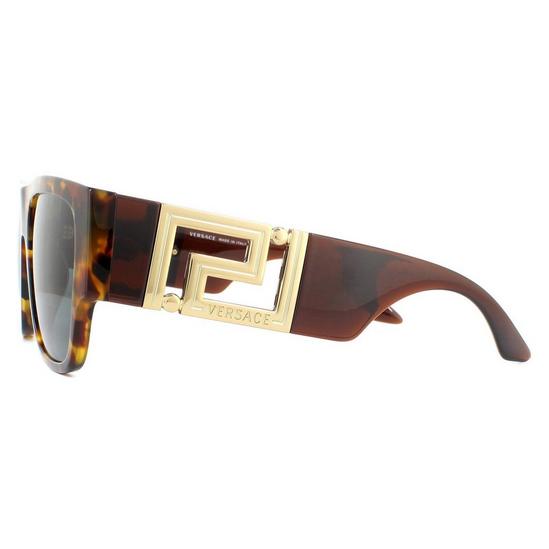 Versace Rectangle Havana Dark Grey Sunglasses 3
