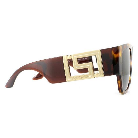 Versace Rectangle Havana Dark Grey Sunglasses 4