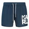 Karl Lagerfeld Block Logo Navy Blue Swim Shorts thumbnail 1