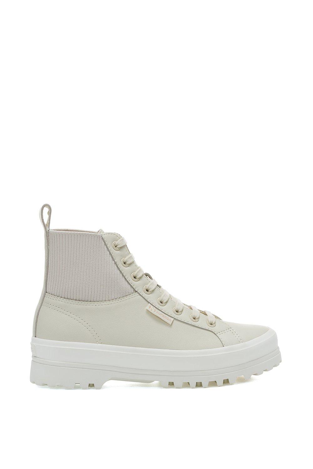 Trainers | 2644 Alpina Knitted Nappa Hi Top Trainers | Superga