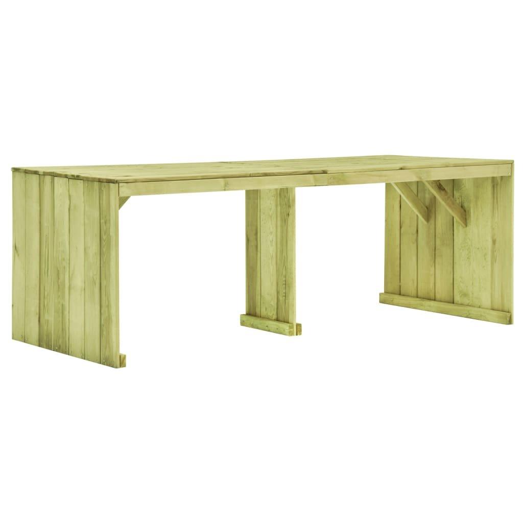 Garden Table 220x101.5x80 cm Impregnated Pinewood