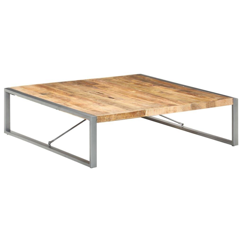 Coffee Table 140x140x40 cm Rough Mango Wood
