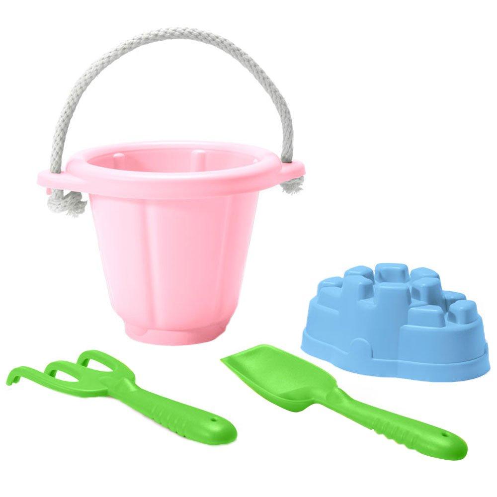 4 Piece Sand Play Set - Pink Bucket