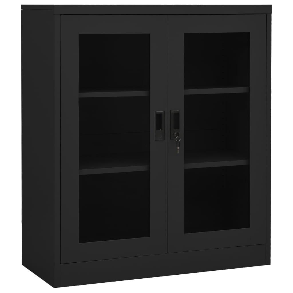 Office Cabinet Anthracite 90x40x105 cm Steel