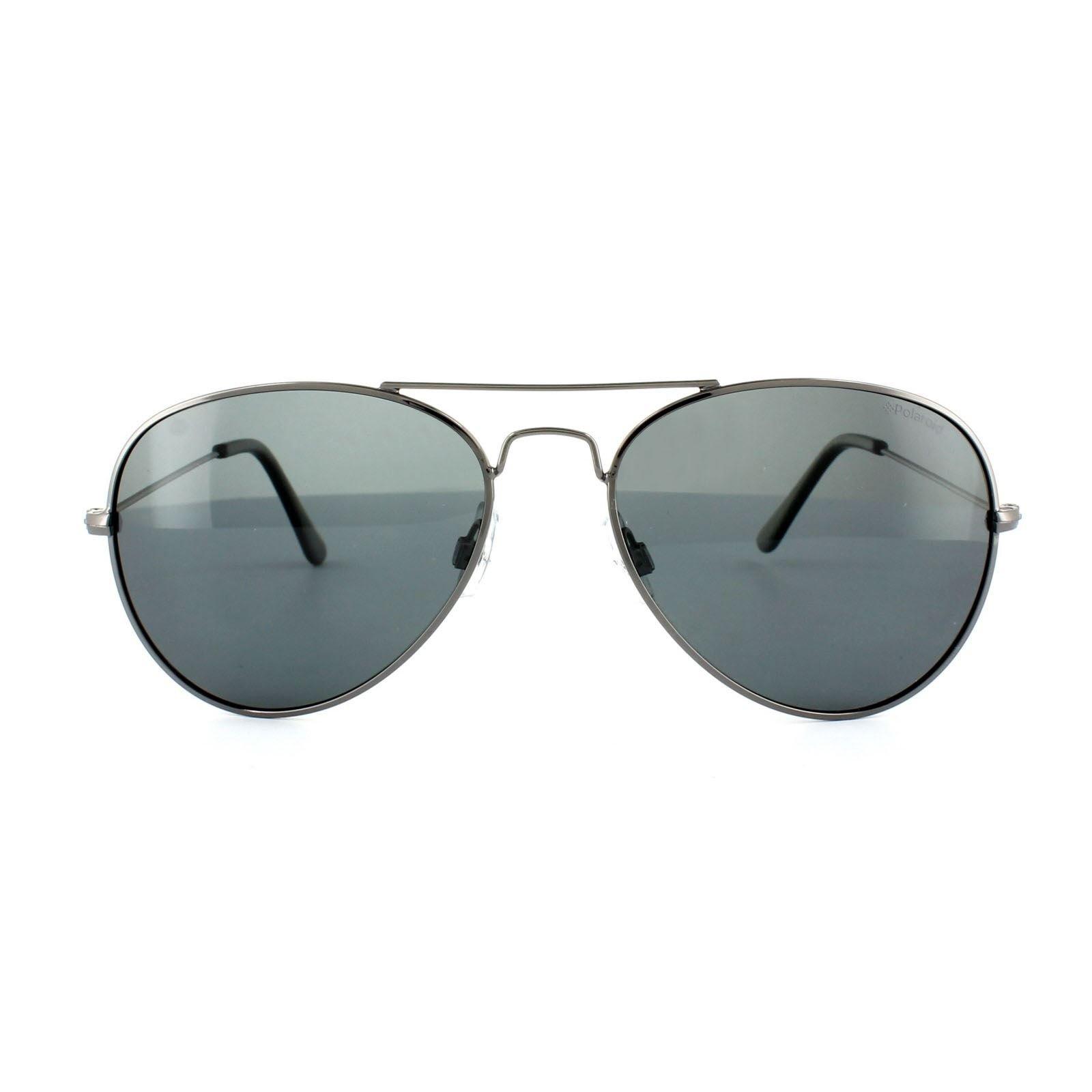 Aviator Ruthenium Grey Grey Polarized Sunglasses