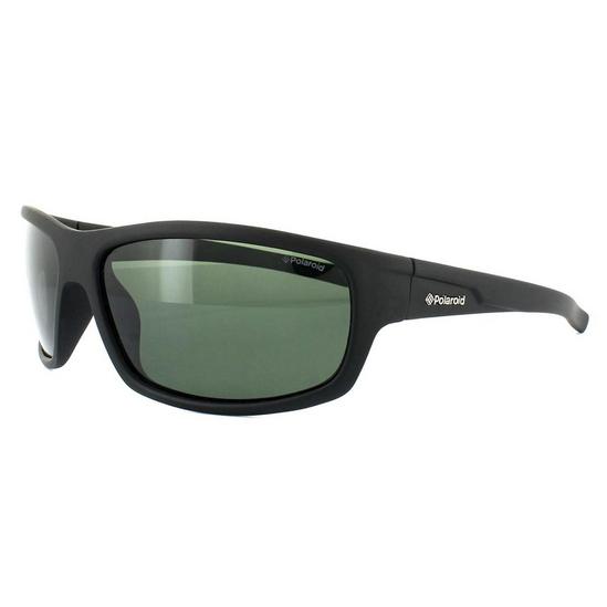 Polaroid Sport Wrap Black Green Polarized Sunglasses 2