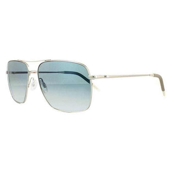 Oliver Peoples Aviator Silver Chrome Sapphire VFX Photochromic Sunglasses 2