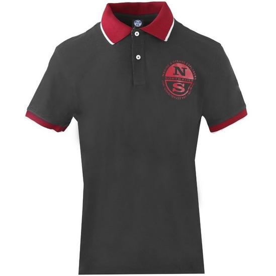 North Sails NS Colour Block Black Polo Shirt 1
