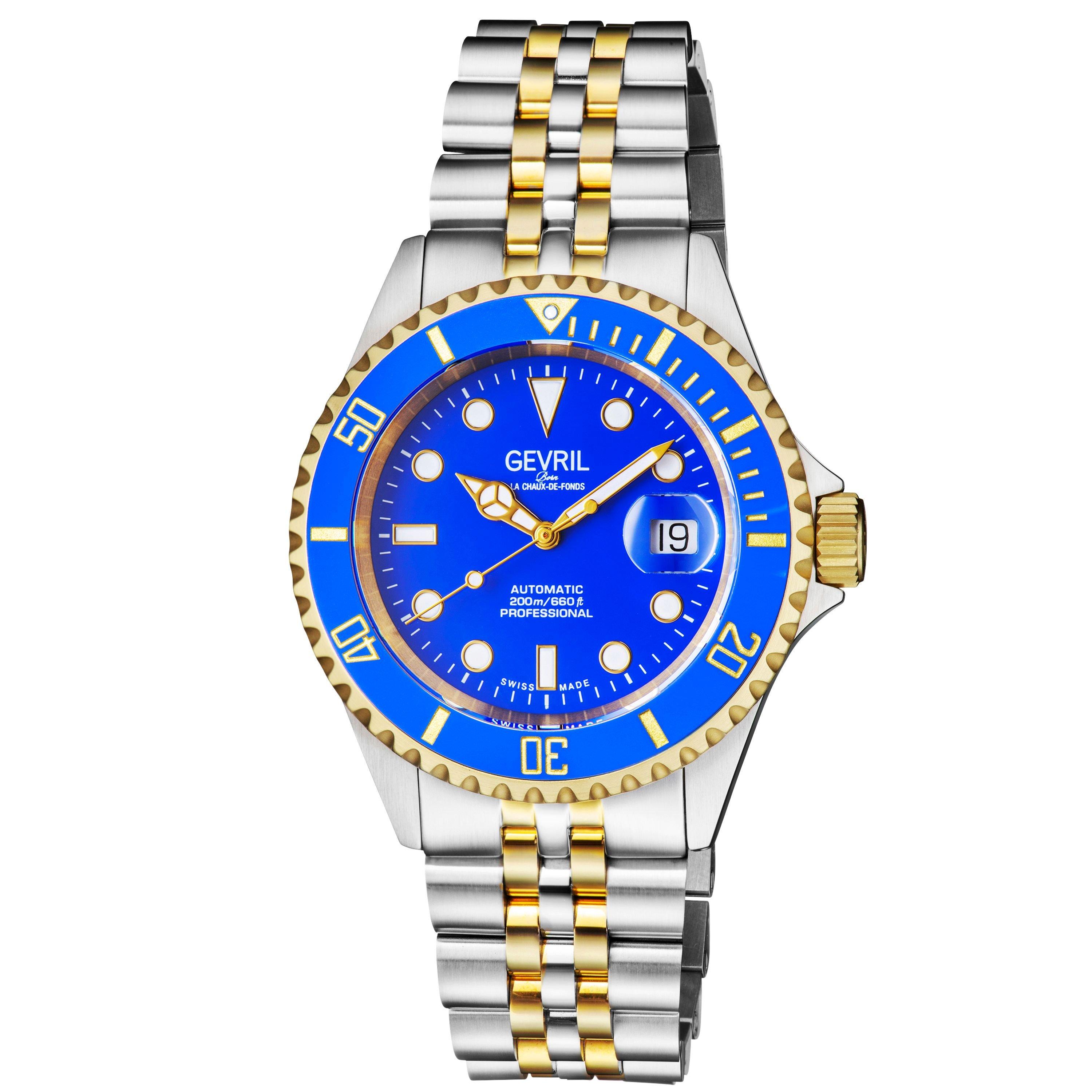 Watches | Wall Street Blue Dial 4856B Swiss Automatic Sellita SW200 Watch |  Gevril