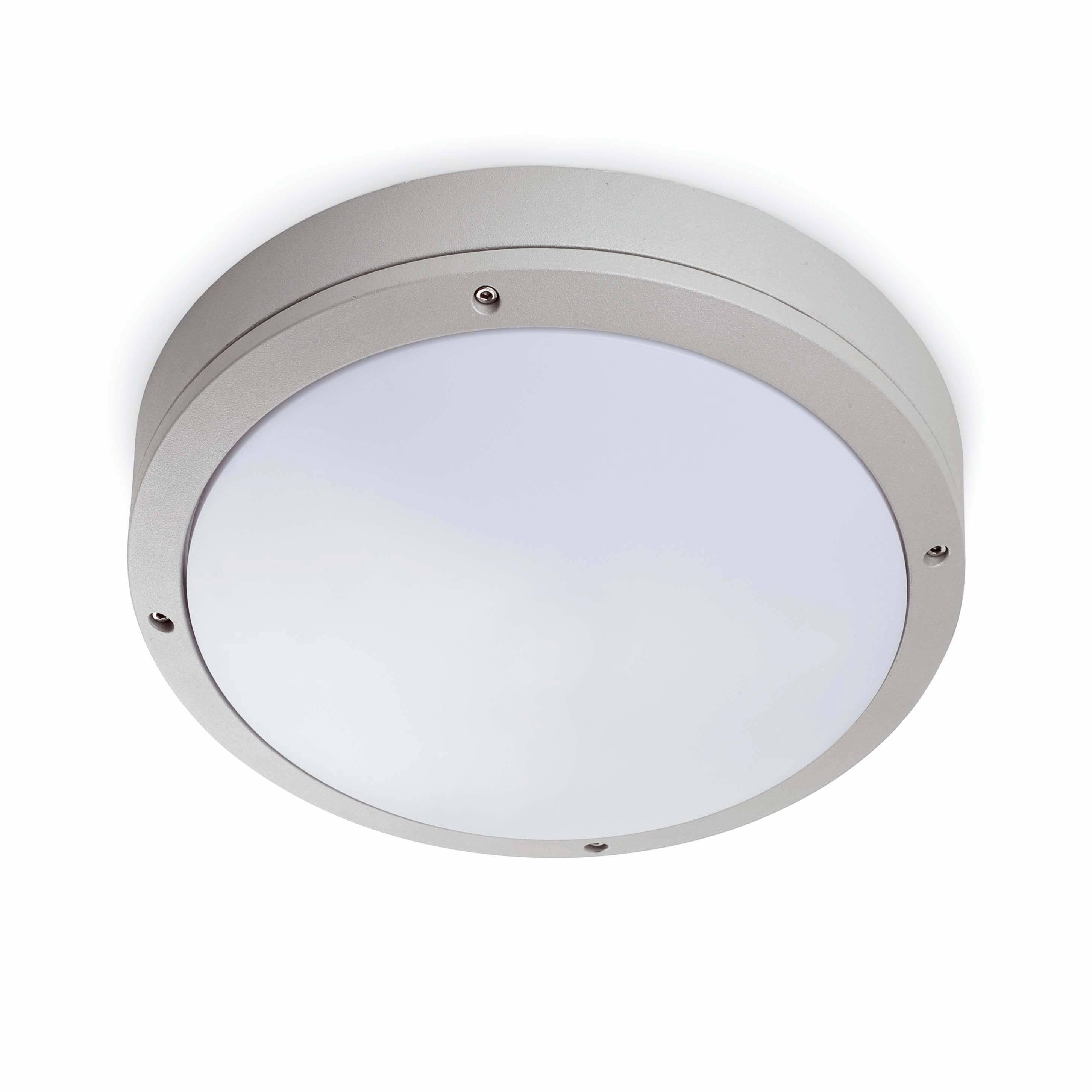 Yen 1 Light Outdoor Ceiling Light White Grey IP54 E27