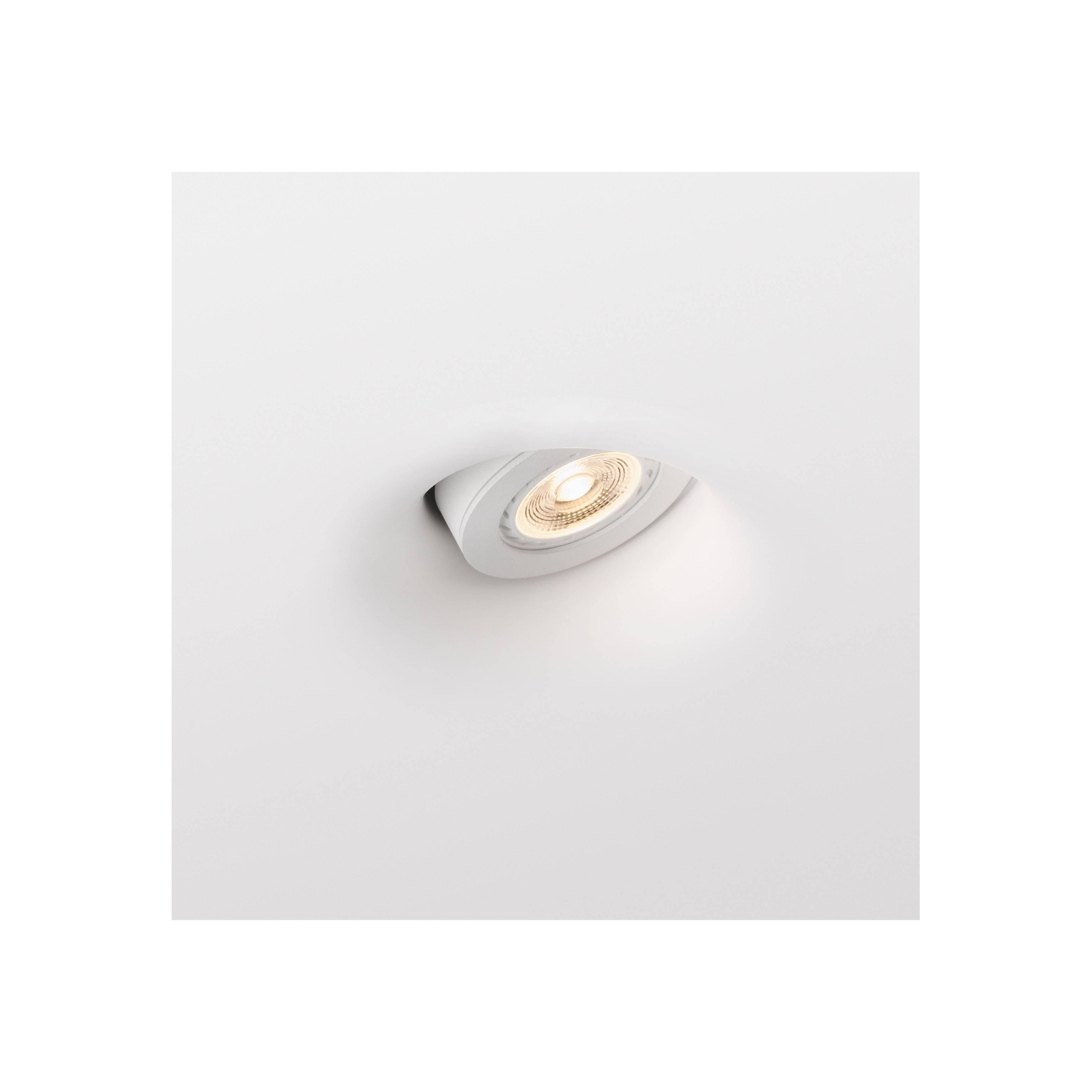 Neu 1 Light Round Recessed Spotlight Plaster White