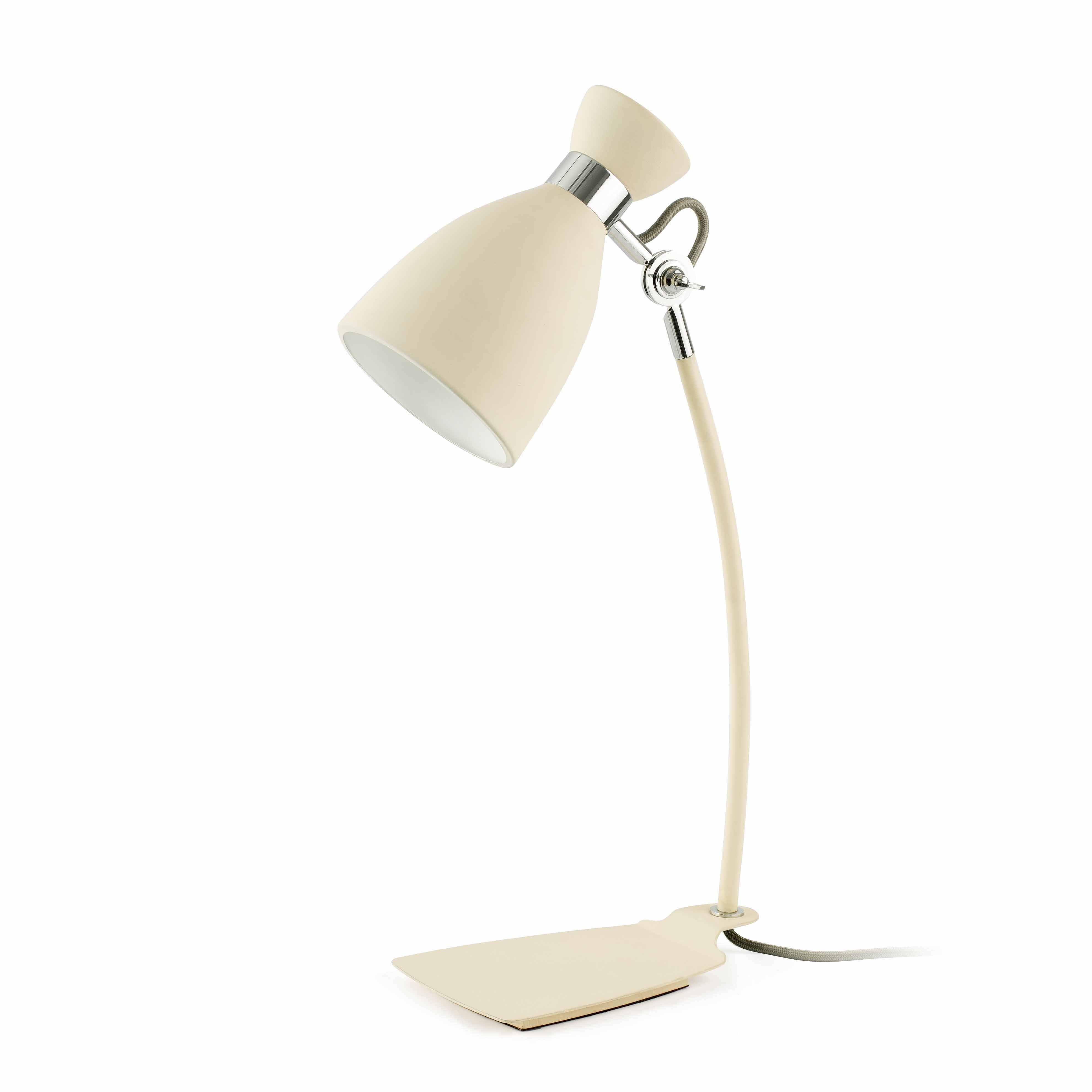 Retro Desk Lamp White Beige E14
