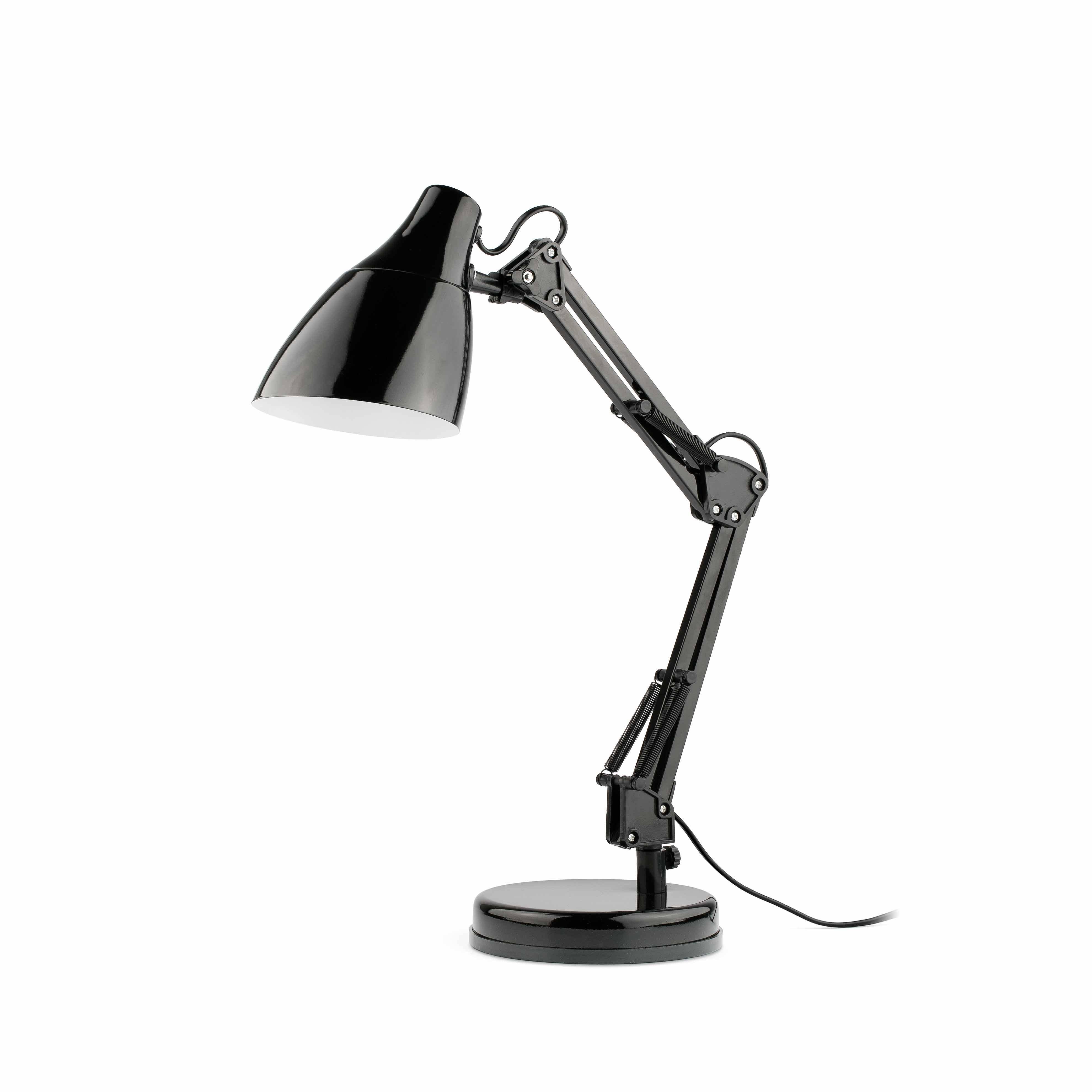 Gru 1 Light Desk Lamp Black E27