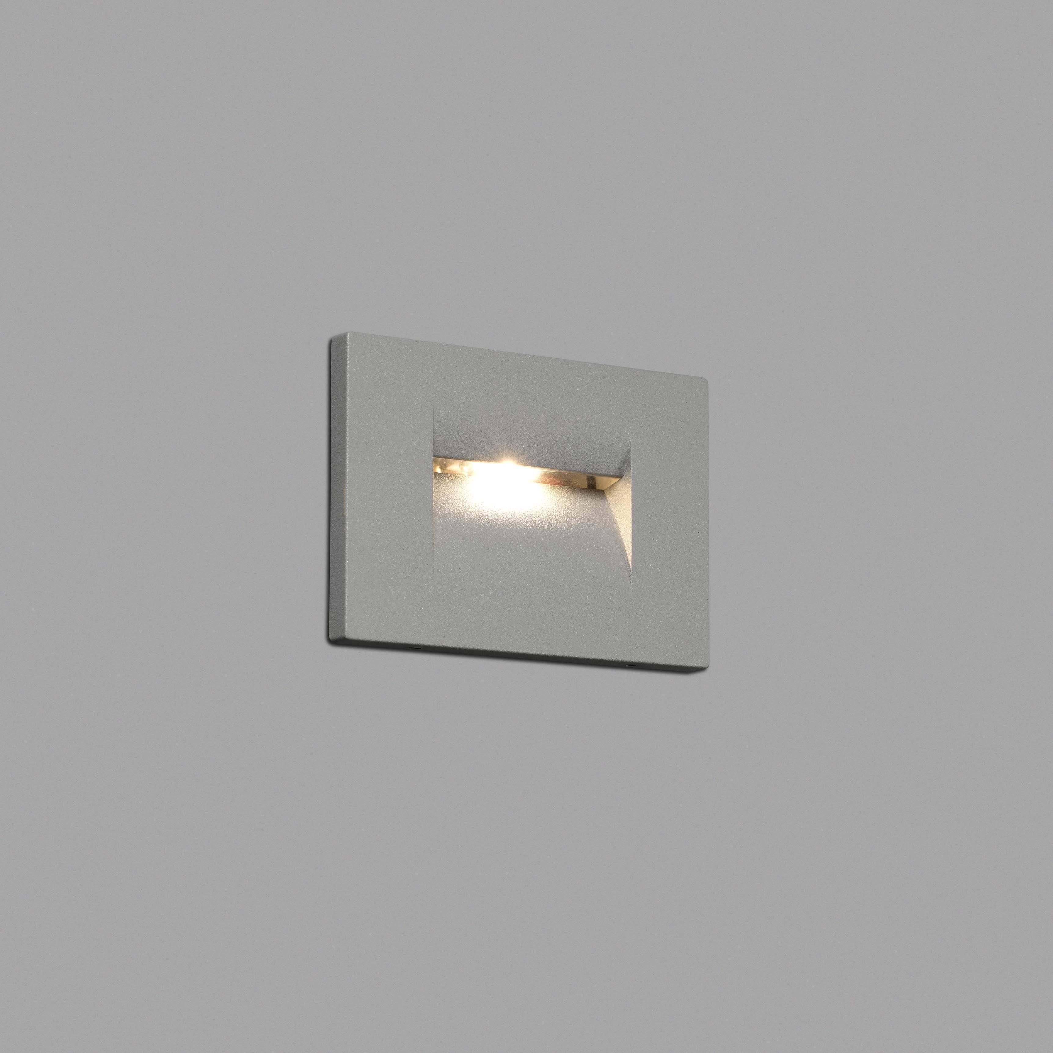 Horus LED Outdoor Recessed Wall Light Grey IP65